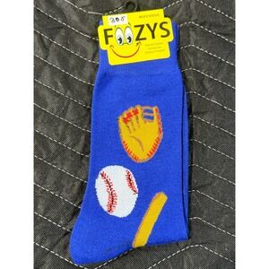 Foozys Baseball Crew Socks‎ Mens 10-13 Blue New Sports Graphic FM-07